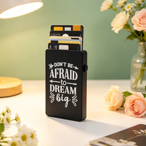 Boîte à cartes automatique en plastique mince pour gravure laser, capacité de 5 à 6 cartes, double face, logo personnalisé, cadeau DIY - Product Image 3