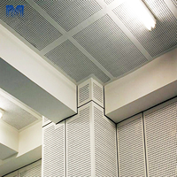 Panel de pared interior individual, decoración de sofito absorbente de sonido, tejas de techo, Clip de Aluminio perforado suspendido rectangular en el techo