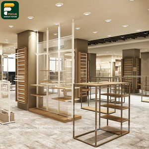 Étagère de présentation de vêtements moderne, comptoir de vêtements, vitrine de vêtements, meuble en verre - Product Image 4