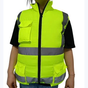Gilet de sécurité haute visibilité réfléchissant avec <span class=keywords><strong>ventilateur</strong></span> de refroidissement, vert et jaune, équipé de deux ventilateurs 5V, <span class=keywords><strong>ventilateur</strong></span> d'air portable, prix usine Huizhou - Product Image 3
