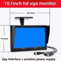 Monitor CCTV Mobil Truk 10.1 inci dengan Kamera Mundur dan Koneksi VGA, Dudukan Dashboard 7 inci, Garansi 1 Tahun