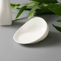 Tazón de Servir Irregular Blanco TESSWANG con Borde Elevado para Restaurantes de Alta Cocina, Vajilla para Catering al por Mayor