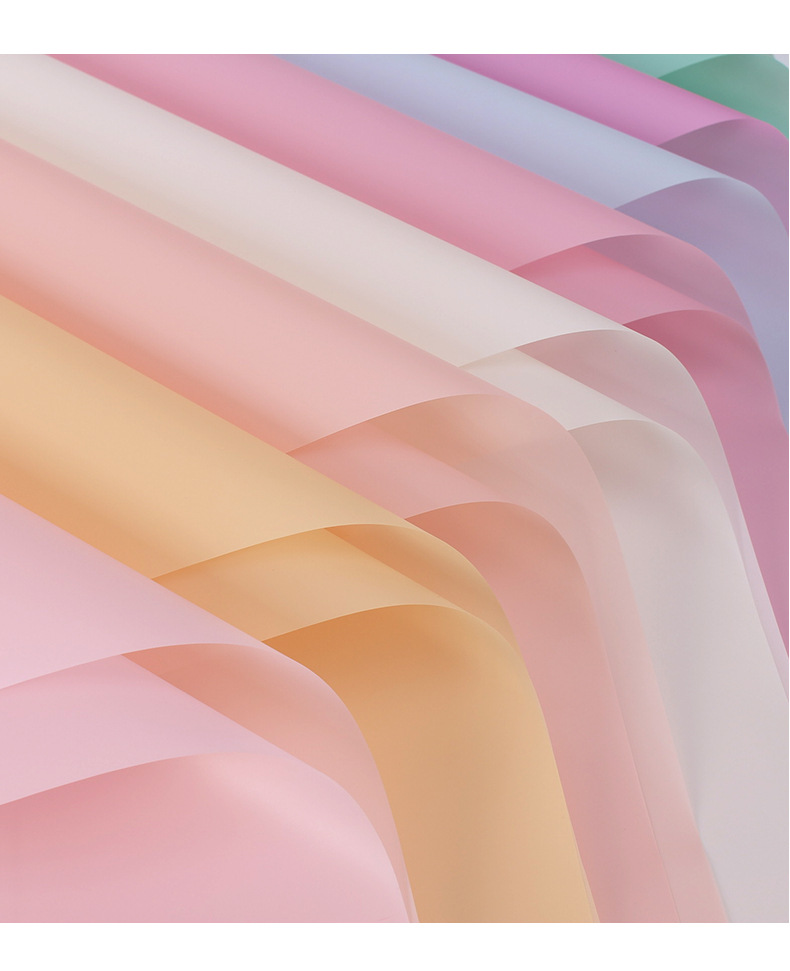 Solid Color Matt Paper 20 Sheet/Bags Gift Packaging Florist Plastic Korean Floral Wrap Bouquet Waterproof Flower Wrapping Papers