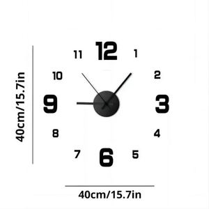 3D Creative Frameless DIY Wall Hanging <b>Clock</b> Wall Stickers Home Mute <b>Digital</b> <b>Clock</b> Living Room Office Wall Decoration - Product Image 4