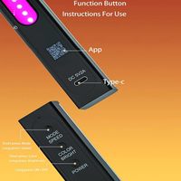 Barres lumineuses LED RGB modernes synchronisées à la musique, activées par la voix, contrôlables par application, rechargeables, pour ambiance lumineuse, jeux, voiture, TV, décoration de fête et de chambre