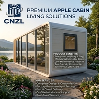 Nouvelle maison modulaire préfabriquée Apple Cabin de 30 pieds, maisonnette portable, maison mobile avec cuisine et salle de bain