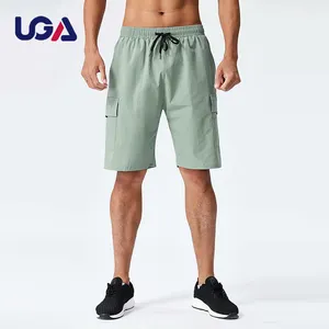 Оптом летние мужские плавки для отдыха фитнес пляжные шорты Уличная быстросохнущая полиэстер спандекс брюки карго шорты для женщин с большими карманами