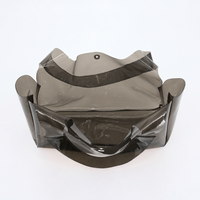 Sac fourre-tout en PVC semi-transparent brillant gris fumé, sac de transport en vinyle à fermeture ouverte, logo personnalisé OEM, sac d'été imperméable