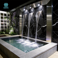 Fontaine à cascade moderne en acier inoxydable à prix d'usine pour hall d'hôtel, décoration extérieure, fontaine durable