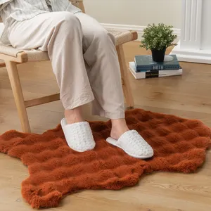 Extra Soft Super Fluffy Fur Faux Sheepskin Rabbit Area Rug para Home Decor Nenhum Skid Furry Throw Carpet for Kids Nursery Bedroom