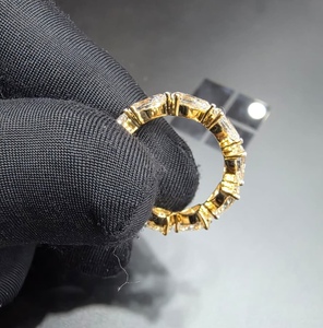 Elegant 14K Yellow Gold Diamond Engagement <b>Ring</b> Minimalist Wedding Band With Polished Finish For Everyday Wear And Special Momen - Product Image 2