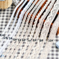 Vente en gros d'usine : Dentelle en coton pur ajourée, noir, blanc, beige, pour la décoration de vêtements et le matériel de couture DIY