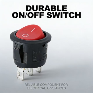 Interrupteur à bascule industriel CQC T85 3 broches 16A haute durabilité, noir, marche/arrêt, IP65, 50000 cycles, robuste, PA66 - Product Image 1