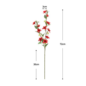 Dongchen Crafts <b>Artificial</b> Jasmine Vase <b>Flowers</b> 2-Forked Single Stem <b>For</b> Wedding Home Decor Window Tabletop <b>Arrangements</b> - Product Image 5