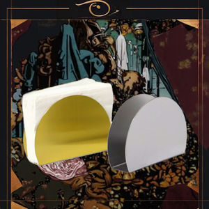 Table à manger au design moderne, boîte à mouchoirs en argent pour la cuisine, support à serviettes en acier inoxydable chromé, poli miroir. - Product Image 3