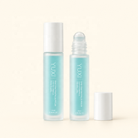Flacon de sérum en verre givré 10 ml, flacon à bille pour huile parfumée, flacons en verre de luxe personnalisés pour huile essentielle, crème pour les yeux