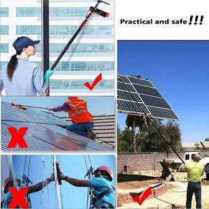Alat cuci jendela Multifungsi, peralatan pembersih teleskopik 24 kaki dapat dipanjangkan untuk jendela - Product Image 4