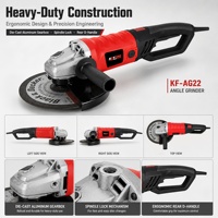 Meuleuse d'angle industrielle robuste 230 mm 2000 W, outil électrique 6500 tr/min pour la découpe, le meulage et le polissage du métal