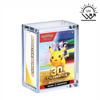 Boîte de présentation en acrylique PTCG avec protection UV de qualité supérieure et couvercles magnétiques pour le pack de 6 boosters de la 30e édition