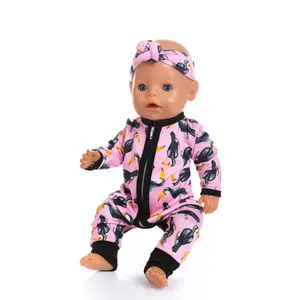 Grosir boneka aksesoris bayi-Fit Pakaian Bayi Baru Lahir 18 Inci 43Cm, Aksesoris Pakaian Boneka