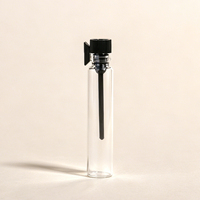 Flacon testeur de parfum en verre cylindrique mini 1ml 2ml, flacon vide pour échantillon de parfum, emballage cosmétique de voyage, vente en gros