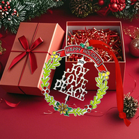 Pendentif personnalisé pour décoration de la maison Cadeau rotatif souvenir en métal argent rotatif suspendu design Charme arbre de vacances Ornement de Noël