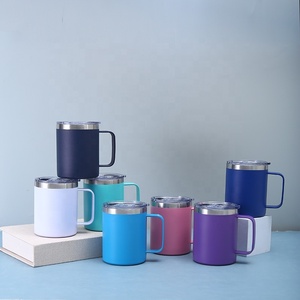 <span class=keywords><strong>Mug</strong></span> de voyage isotherme en acier inoxydable avec poignée et couvercle coulissant pour le camping en plein air, étanche et anti-fuite, facile à transporter - Product Image 5