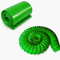 Rouleau de tissu en bâche tissée enduite de PVC antistatique et ignifuge pour conduits de ventilation industriels