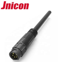 Jnicon Push Lock M12 Câble de connecteur mâle femelle LED 5 broches étanche pour l'éclairage