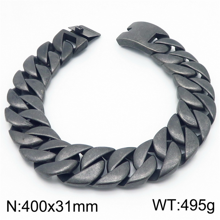 40*3.1*0.85cm-Collier noir givré