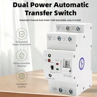 Interrupteur de transfert automatique 2P type PC 6A-80A, protection contre les surtensions et les sous-tensions 220V, commutateur de changement de source double alimentation pour usage domestique