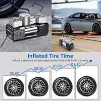 Compresseur d'air miniature portable 12V à double cylindre, pompe électrique ABS, gonfleur de pneus électrique, outils pour voiture