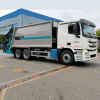 Compacteur d'ordures Foton Auman 23m³, Usine de fabrication, Double essieu arrière, Euro 6