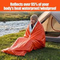Sac de couchage de survie en aluminium extra-épais, sacs de bivouac thermiques en Mylar pour les situations d'urgence en voiture