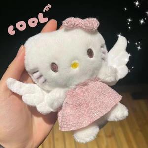 Pendentif en peluche Hello Kitty pour sacs de filles, petite poupée mignonne avec rembourrage en coton PP, porte-clés en peluche Hello Kitty, cadeau - Product Image 3