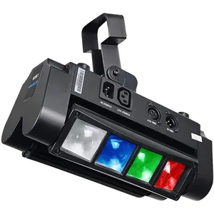 Mini Spider Moving Head DJ sistema de iluminación 8 ojos RGBW LED Stage Light DMX Disco Effect Light Bar Luces Dj Parties