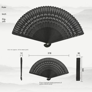 พัดไม้ไผ่แบบพกพาขนาดเล็กแกะสลักลายดั้งเดิมเป็นมิตรกับสิ่งแวดล้อม ยี่ห้อเฟยหลิน เดอชิง เหมาะสำหรับชุดกู๋เฟิง ฮั่นฝู เฉียงซำ และงานแต่งงาน - Product Image 3