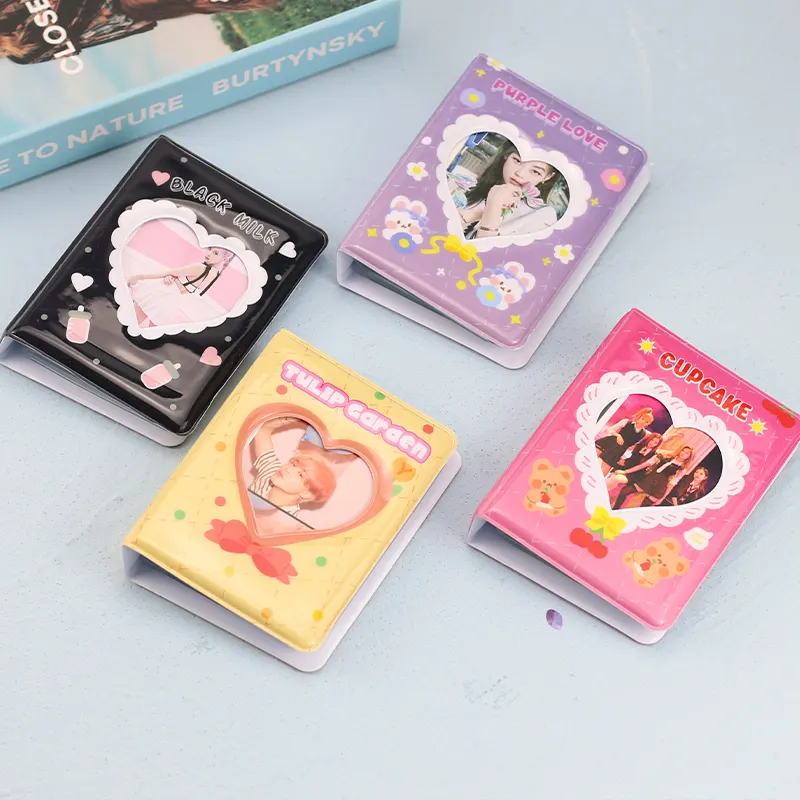 Custom Kpop Cartoon Hollow Collect Book Photocard Picture 32 tasche Korea Photo Album per Instax Mini Film