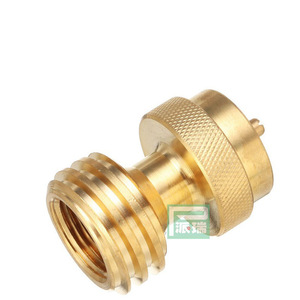 Copper Gas Cylinder <b>Adapter</b> With Valve Control <b>Plug</b> In Connection For Outdoor Use - Product Image 3