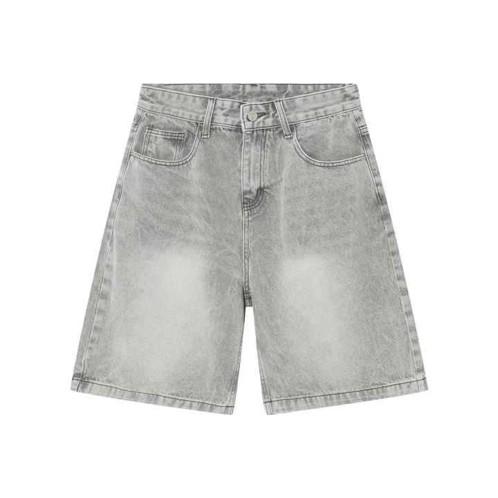 Nirben Denim | New Denim Shorts for Men's Summer Ins Trend Capris Loose and Versatile Casual Pants