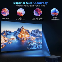 20000Lumenes GTV 4K projecteur LED 1500ANSI Full HD 1080P vidéo Auto Keystone 5G WiFi Portable Home cinéma avec 2G RAM