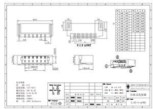 Connecteur FFC FPC de remplacement JST SUR 0,8 mm, pas de pas, plaqué étain, nylon/laiton phosphoreux, <span class=keywords><strong>angle</strong></span> droit, vertical, 1 face, série 52808 - Product Image 2