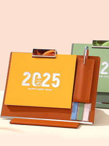 Juego de regalo de calendario de escritorio de mesa de Año Nuevo 2025 promocional con bolígrafo personalizado para empleados, juego de regalo <span class=keywords><strong>corporativo</strong></span> de negocios de empresa - Product Image 5