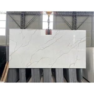 Thiết Kế Hiện Đại Trắng Đá Thạch Anh Veneer Bán Buôn 3200*1600*30Mm Lớn Tấm Đá Nhân Tạo Cho Tủ Nhà - Product Image 3