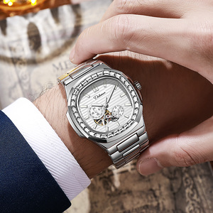 Relojes Mecánicos Automáticos de Lujo, Relojes de Diseño de Acero Inoxidable con Tourbillon, Resistentes al Agua, con Esfera de Agujas, Joyería para Mujer - Product Image 3