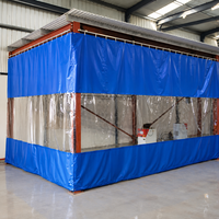 Rideau en vinyle transparent robuste en PVC avec isolation acoustique pour atelier industriel, séparation de zone de lavage de voitures