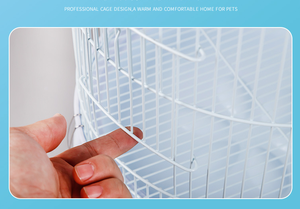 Toptan benzersiz tarzı demir Metal yuvarlak kanarya kuş kafesi ofis ev bahçe için kapalı açık papağan kafesleri satılık - Product Image 5