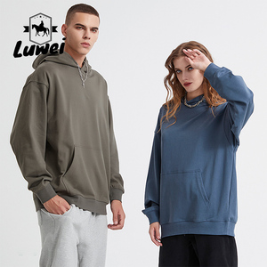 Custom Streetwear Plain Blank Oversized <b>Mens</b> <b>Hoodies</b> and Sweatshirts 100% Cotton Heavyweight Fleece Puff Printing Unisex <b>Hoodies</b> - Product Image 3