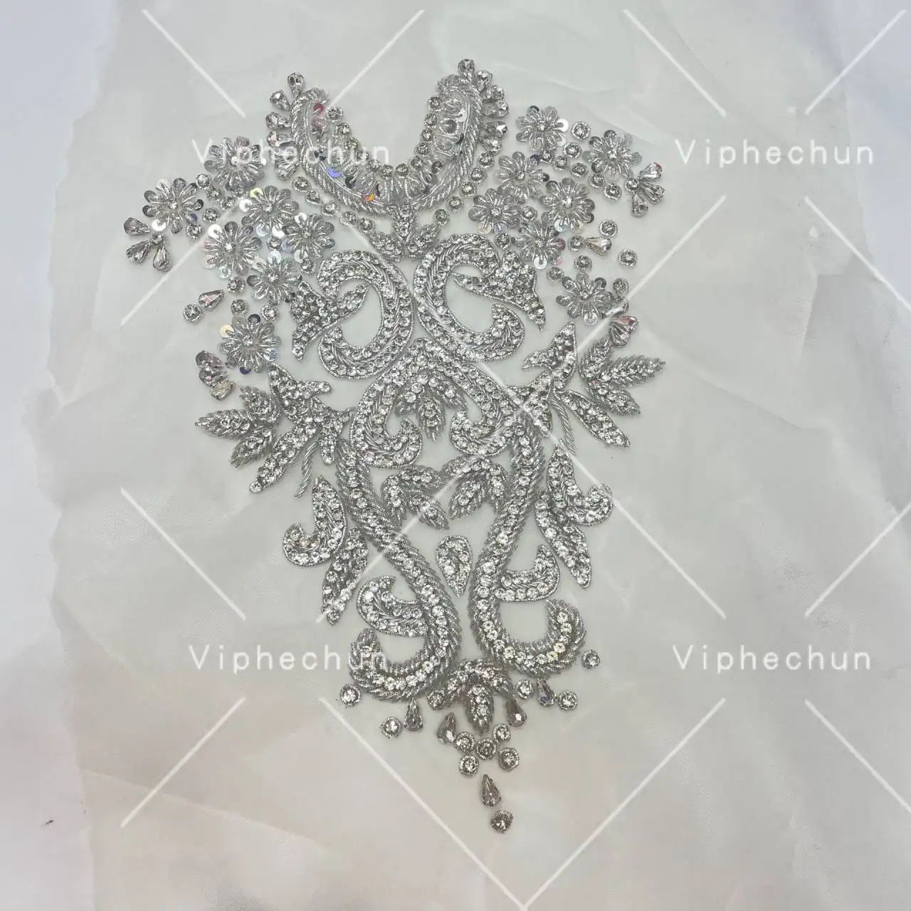 Bling Strass Applique Verre Coudre Pour La Décoration De Robe De Mariée