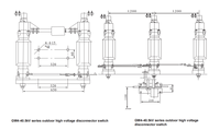 Interrupteur-sectionneur extérieur série GW4 Ouverture et fermeture 40.5kV-252kV Interrupteur-sectionneur de tension système pour usage extérieur